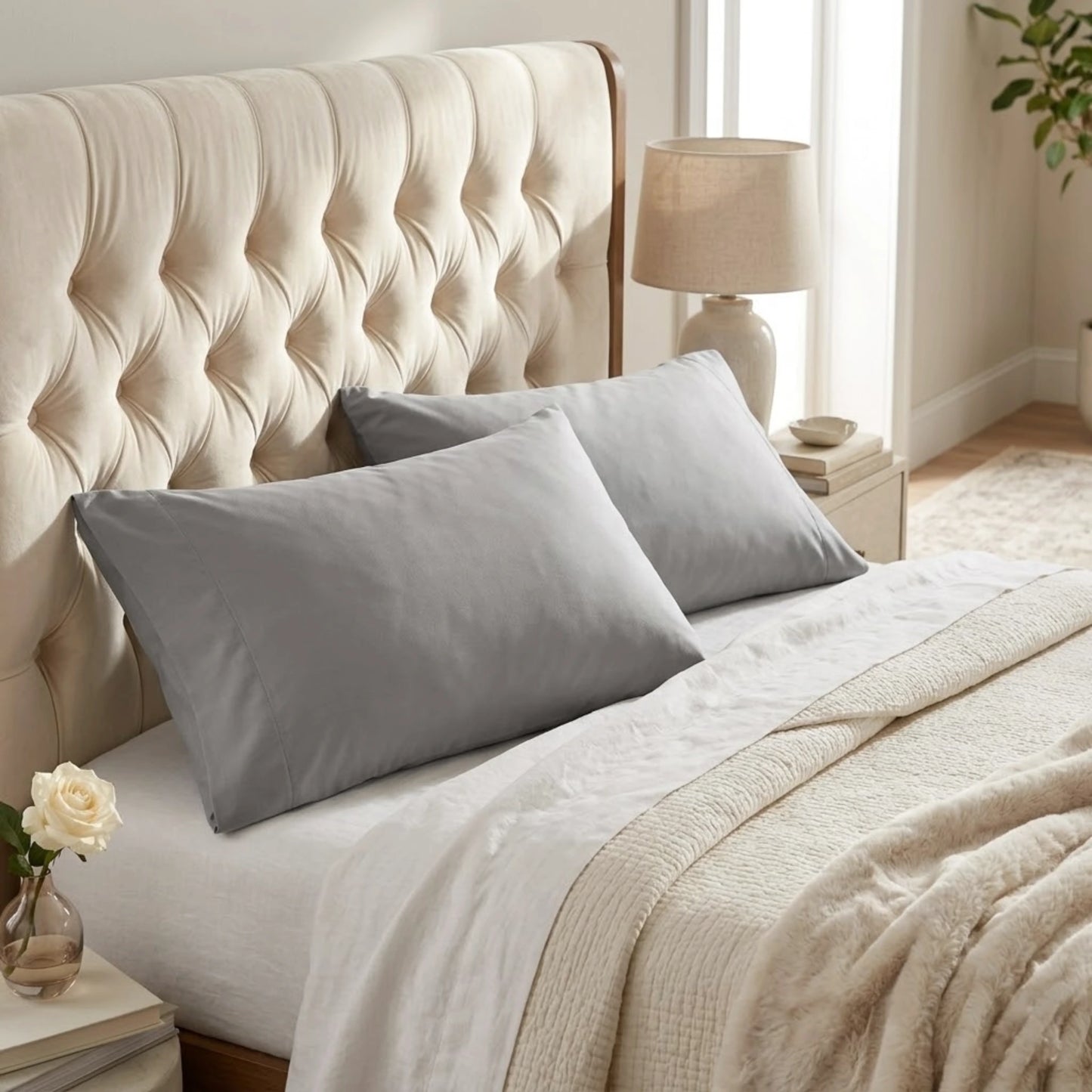 Close-up of soft bamboo lyocell fabric showing its smooth texture and premium finish.