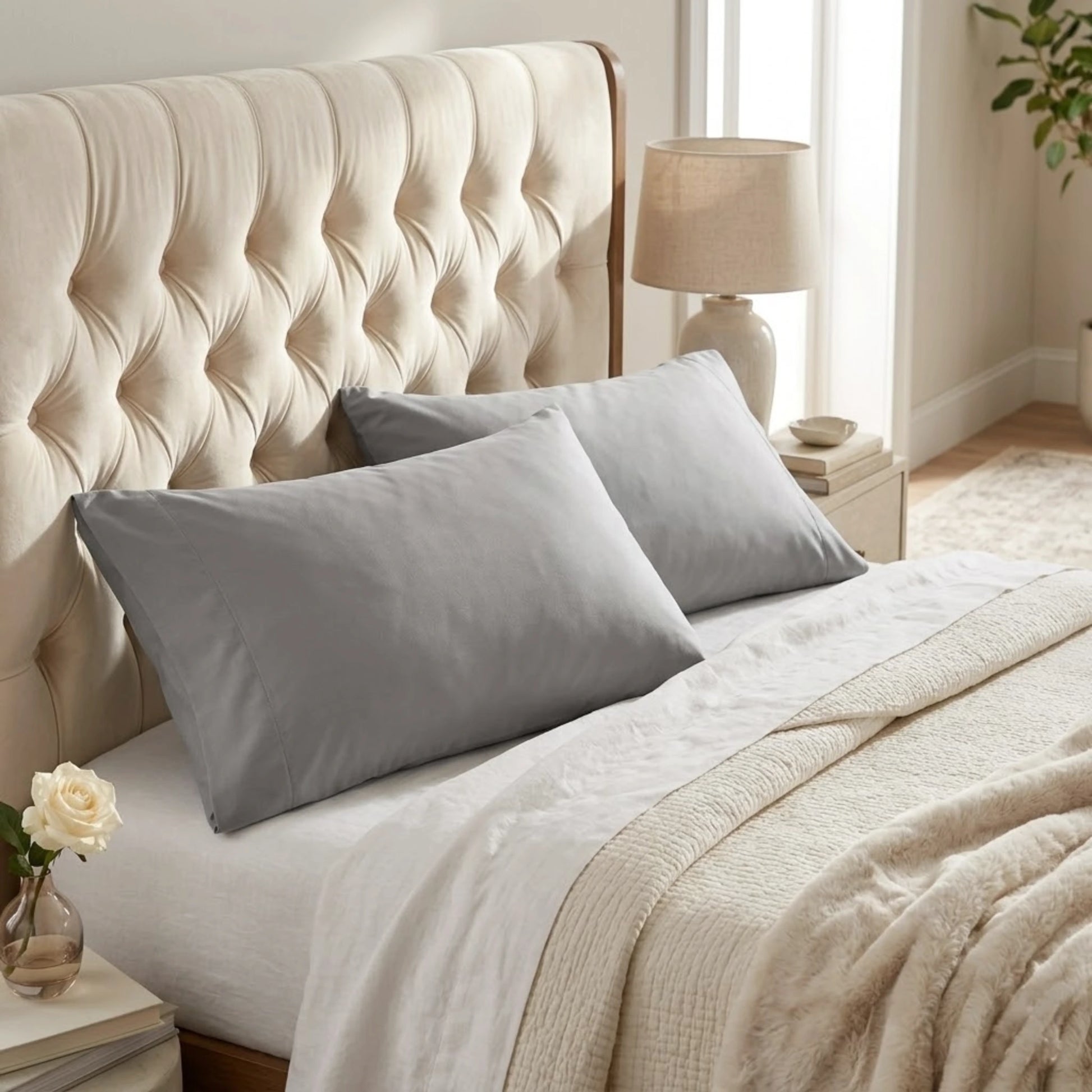 Close-up of soft bamboo lyocell fabric showing its smooth texture and premium finish.